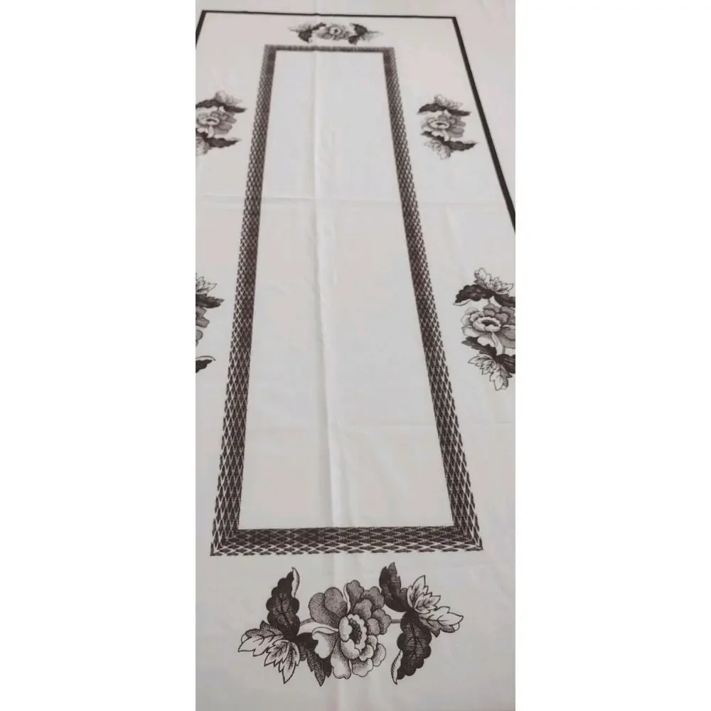 Spode Woodland Floral Tablecloth Brown/Ivory 120